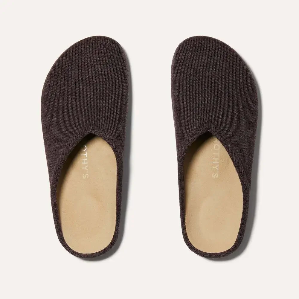 Rothy's Dark Brown Knit Mules - Picture 1 of 3